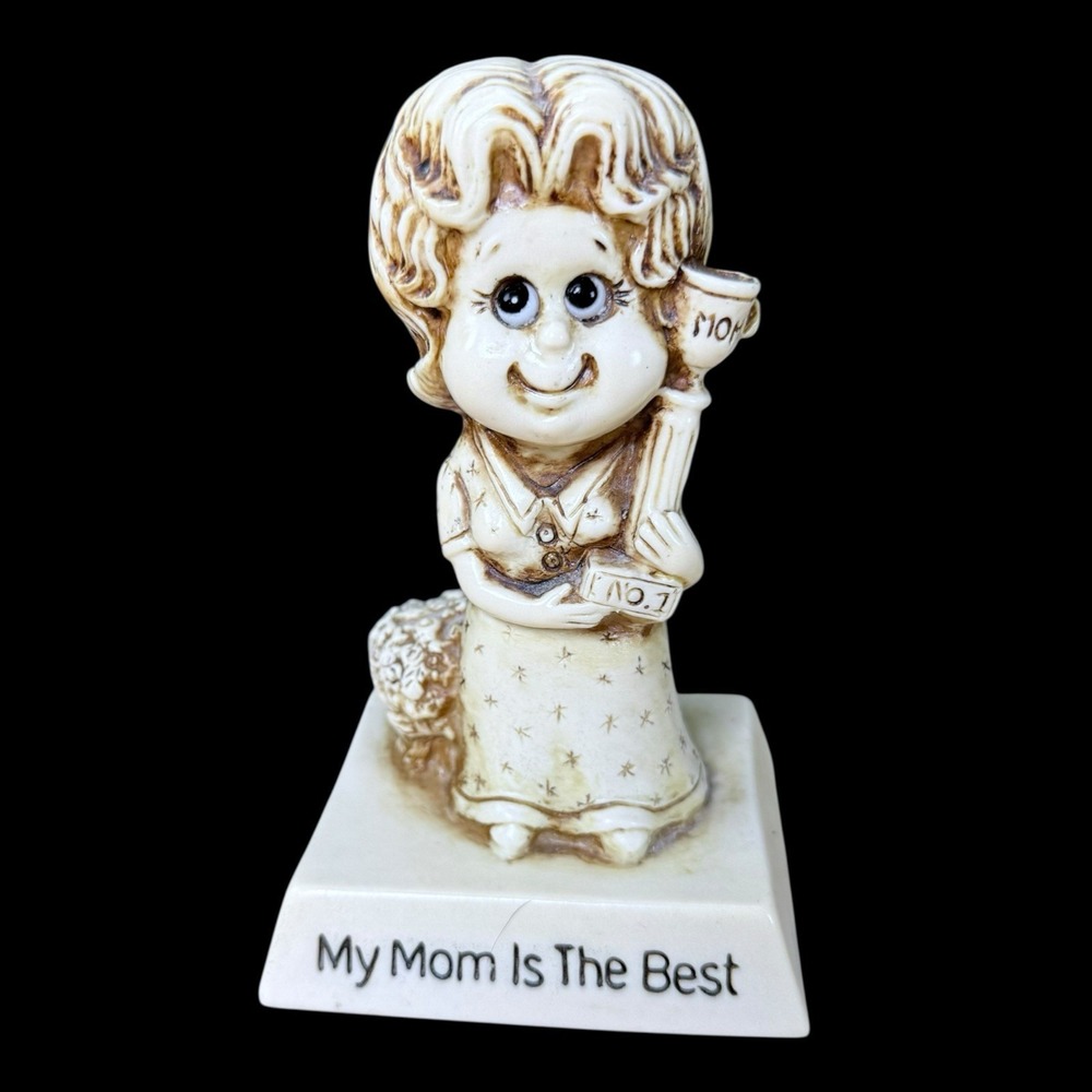 Vintage 1976 Russ Berrie & Co. Mothers Day My Mom Is The Best #9233 5 1/2"‎